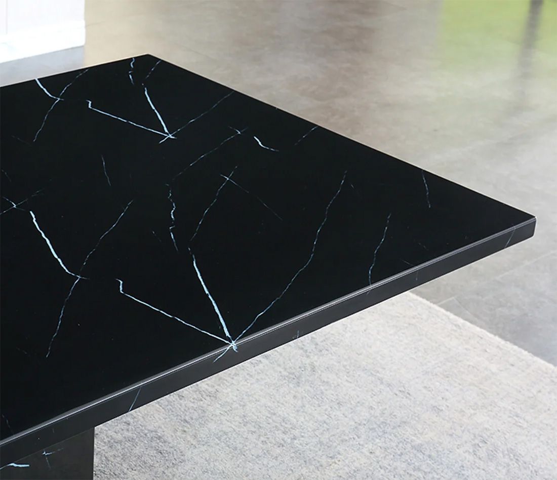 Eddie Black Marble Dining Table Top