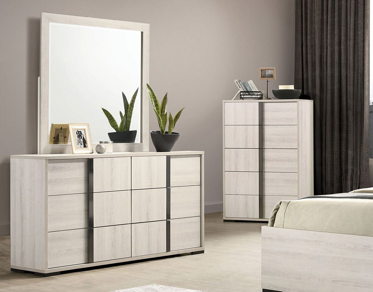 Edmon White Wash Finish Dresser