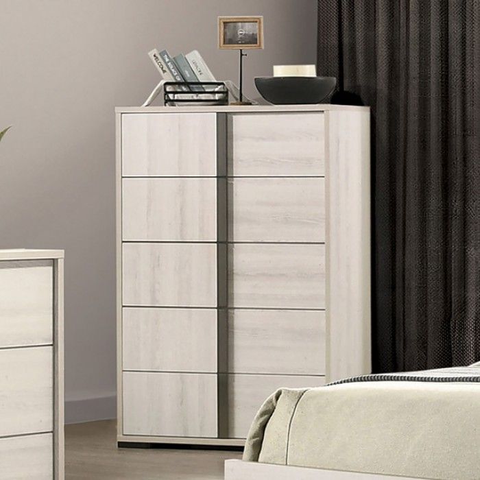 Edmon White Wash Finish Chest