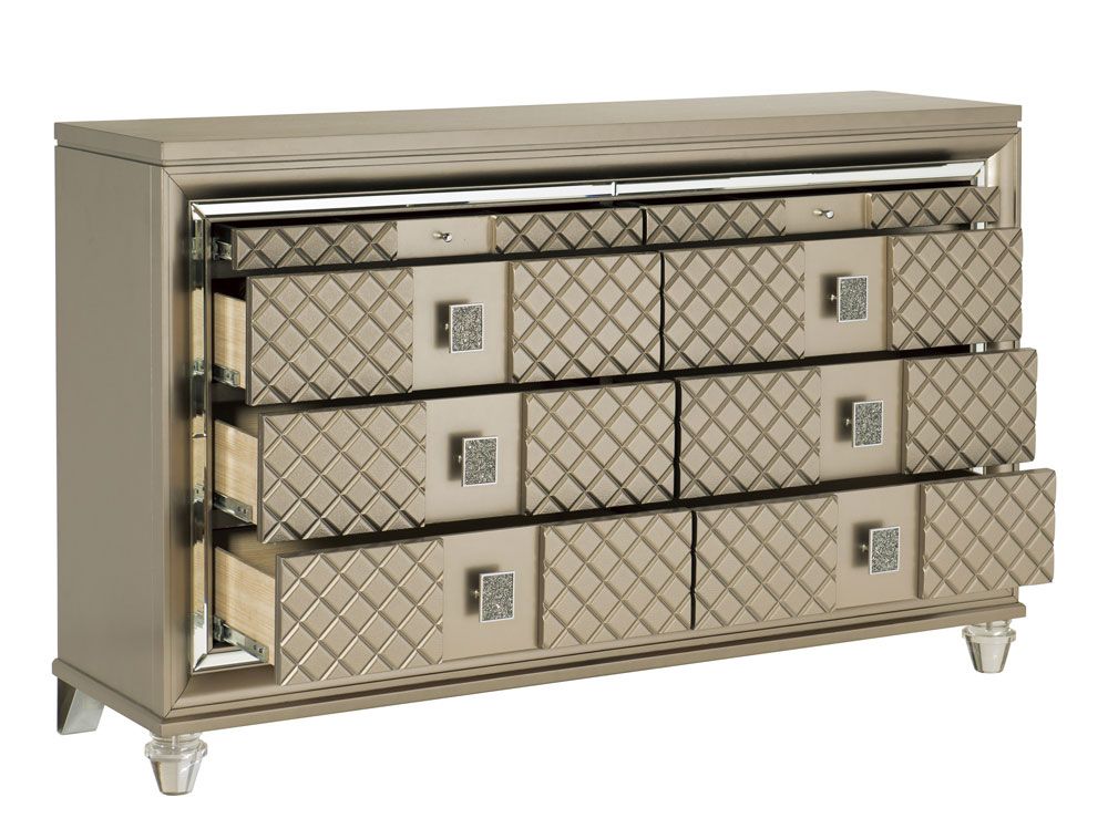 Edward Champagne Finish Dresser