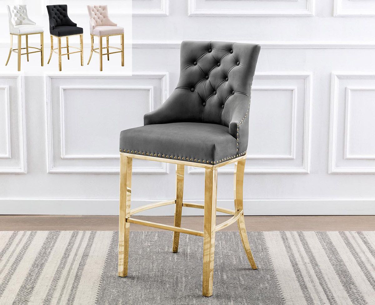 Eleanor Counter Chairs With Gold Legs