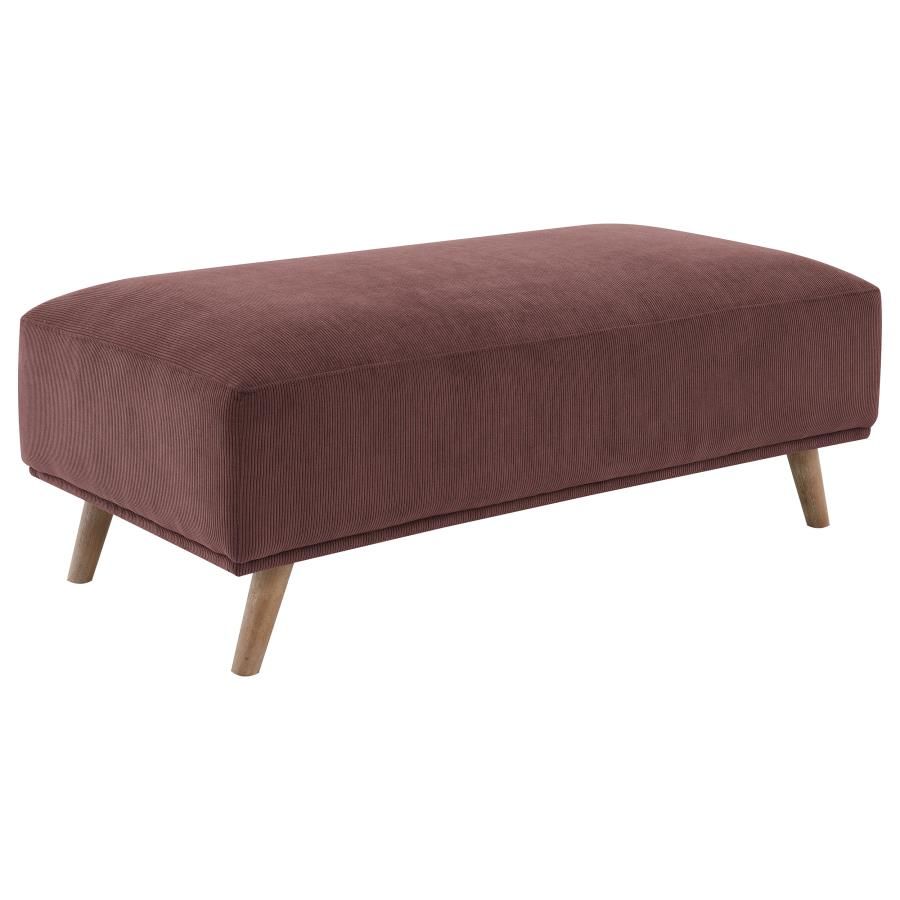 Eliza Oversized Ottoman Wine Red Corduroy