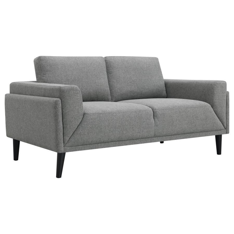 Emmeline Grey Fabric Loveseat