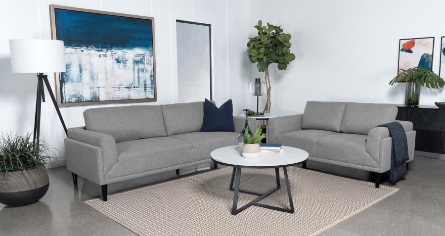 Emmeline Grey Fabric Sofa Set