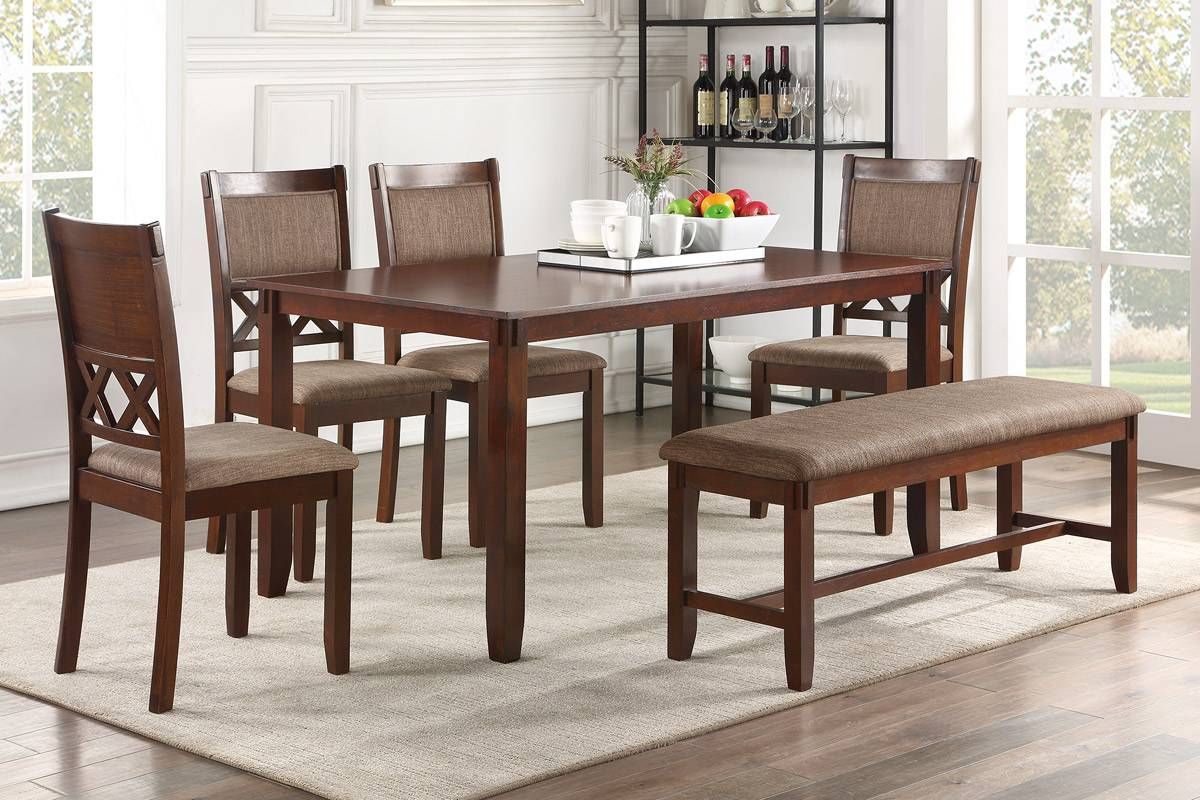 Erica Espresso 6-Piece Dining Table Set