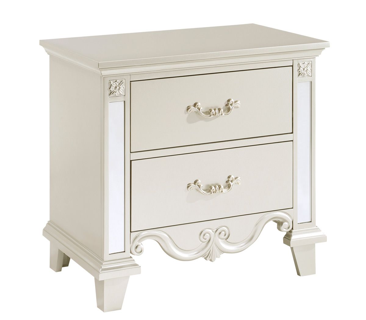 Esteban Traditional Mirrored Night Stand