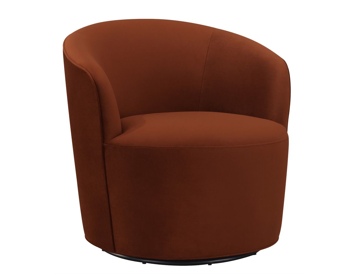 Evangeline Sloped Arms Swivel Chair