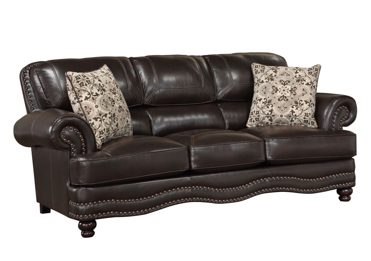 Fenmore Traditional Leather Sofa