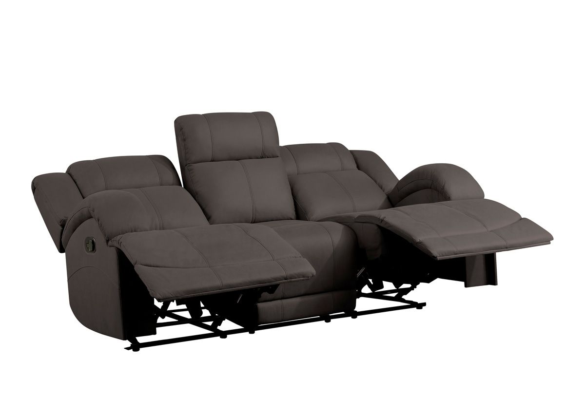 Flatbush Chocolate Microfiber Recliner Sofa