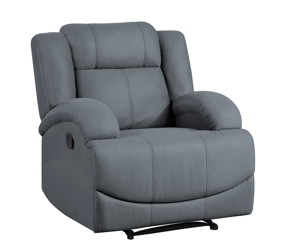 Flatbush Grey Microfiber Recliner Chair