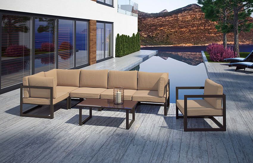 Fortuna Outdoor Sectional With Chair