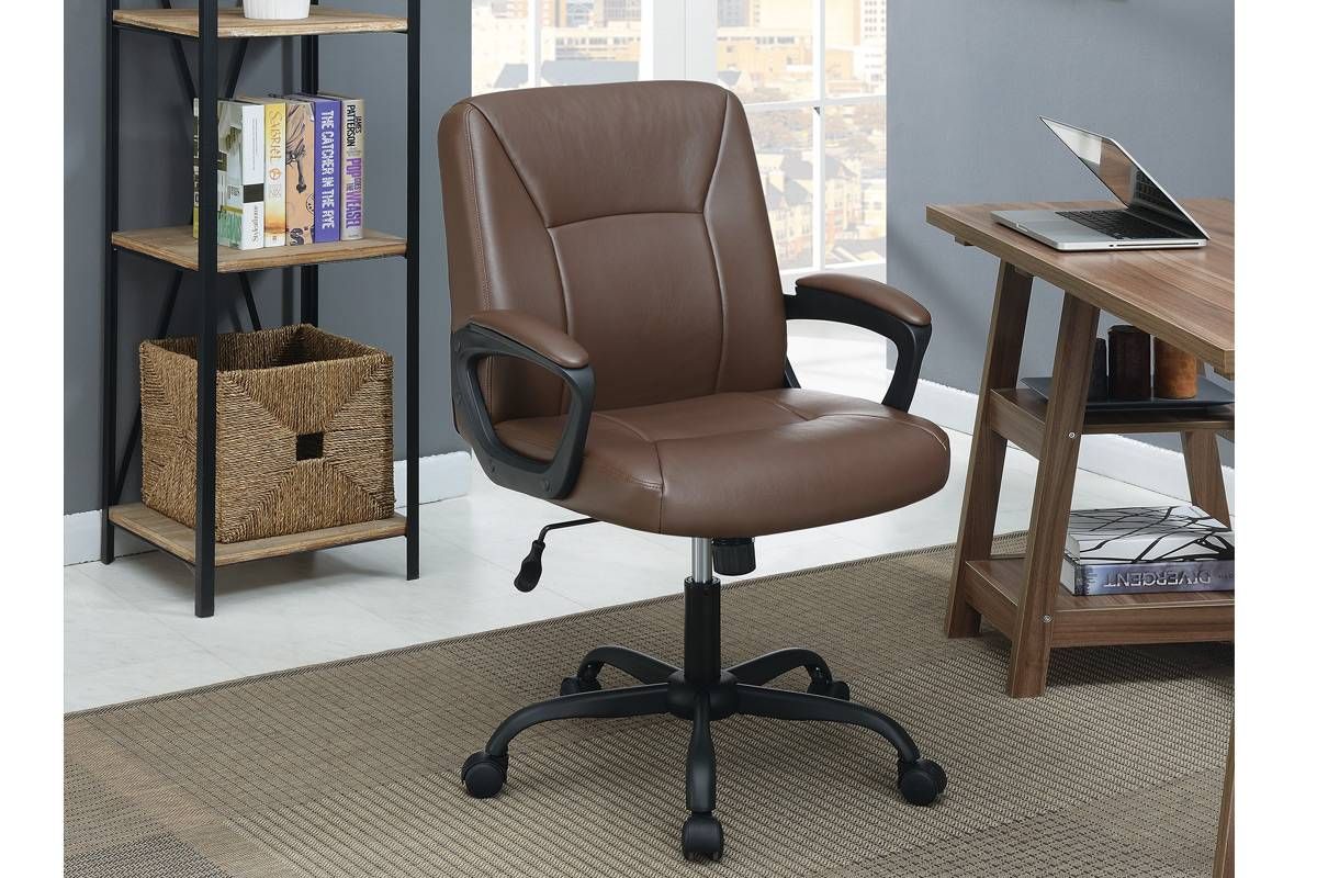 Frances Brown Leather Office Chair