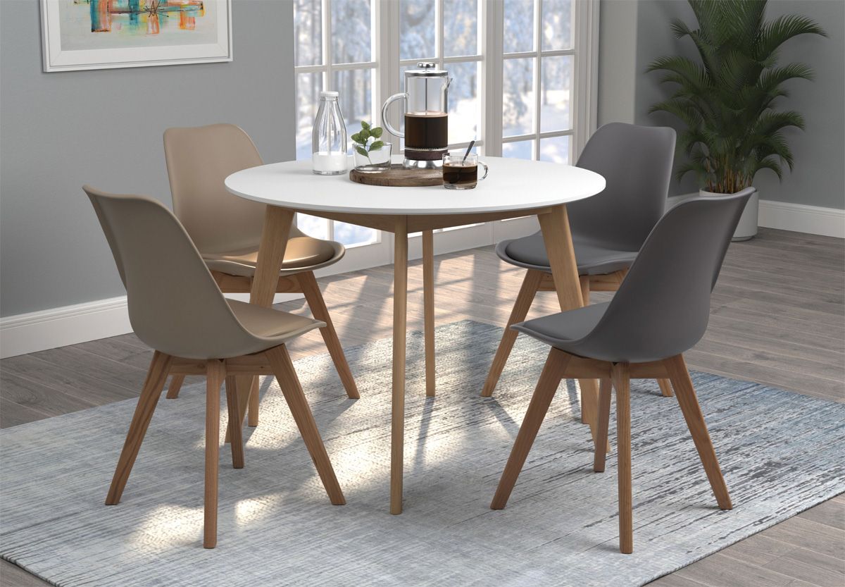 Frasier 5-Piece Round Dining Table Set