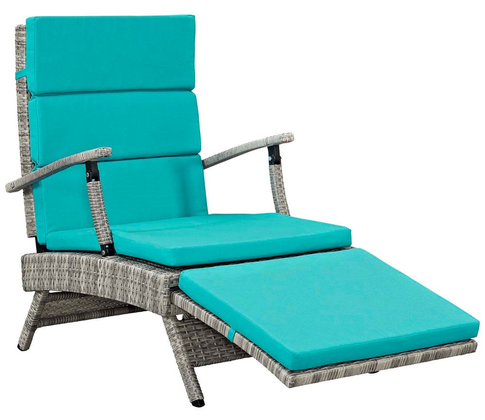 Fresno Turquoise Outdoor Patio Lounge Chair