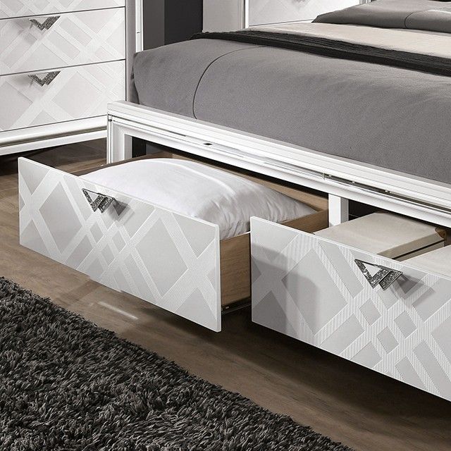 Galva White Bed Drawers