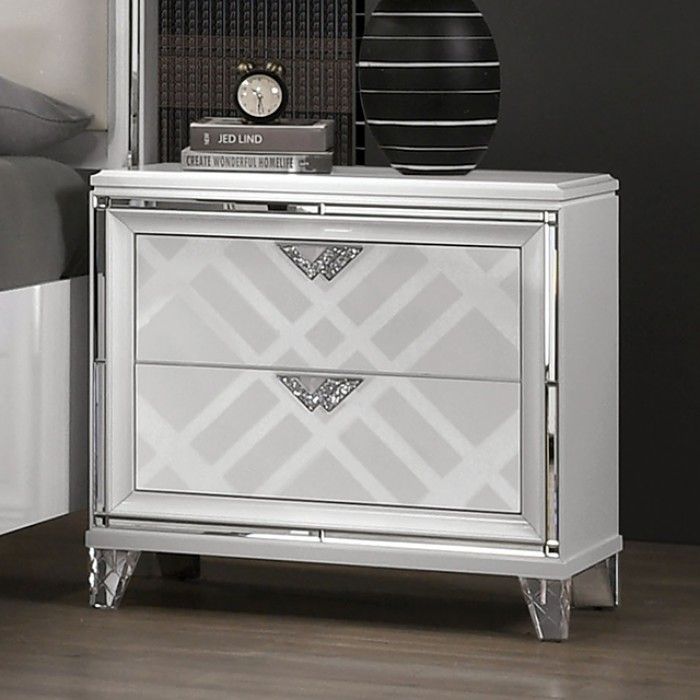 Galva White Night Stand