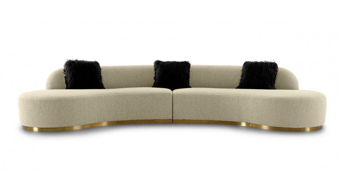 Garnet Beige Fabric Sofa