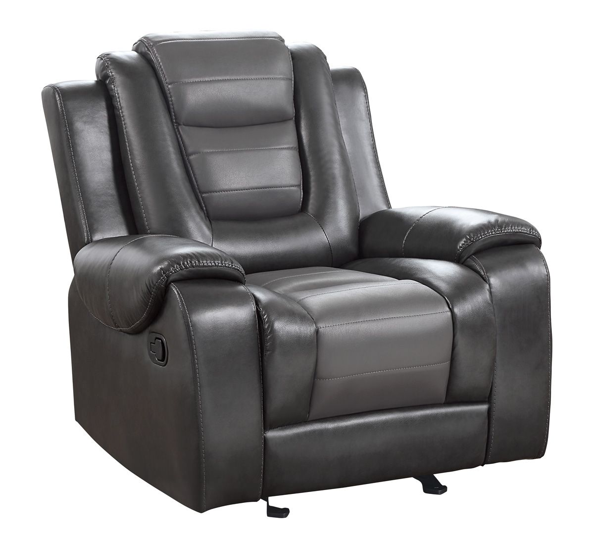 Gibson Grey Leather Recliner Chair