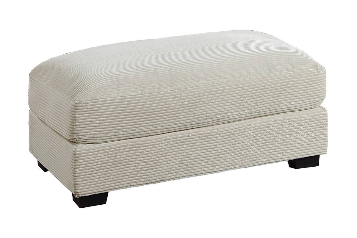 Giza Beige Corduroy Ottoman