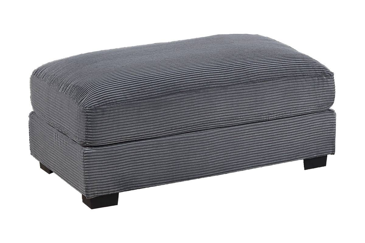 Giza Grey Corduroy Ottoman