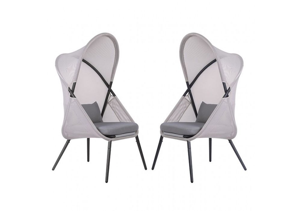 Glaser Grey Outdoor Folding Chairs