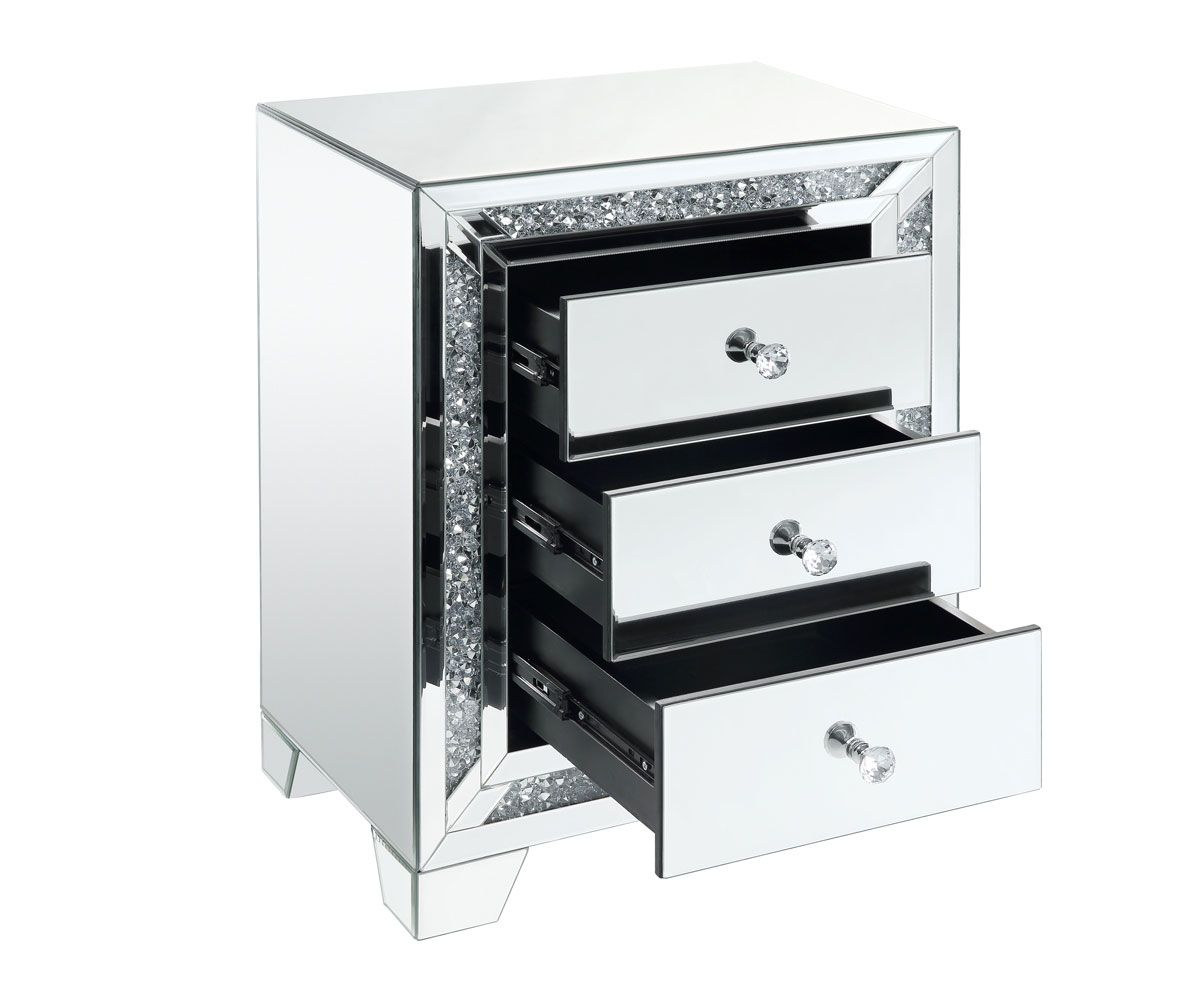 Glimmer Three Drawer Night Stand