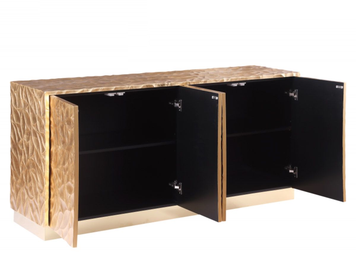 Golda Gold Finish Sideboard Storage