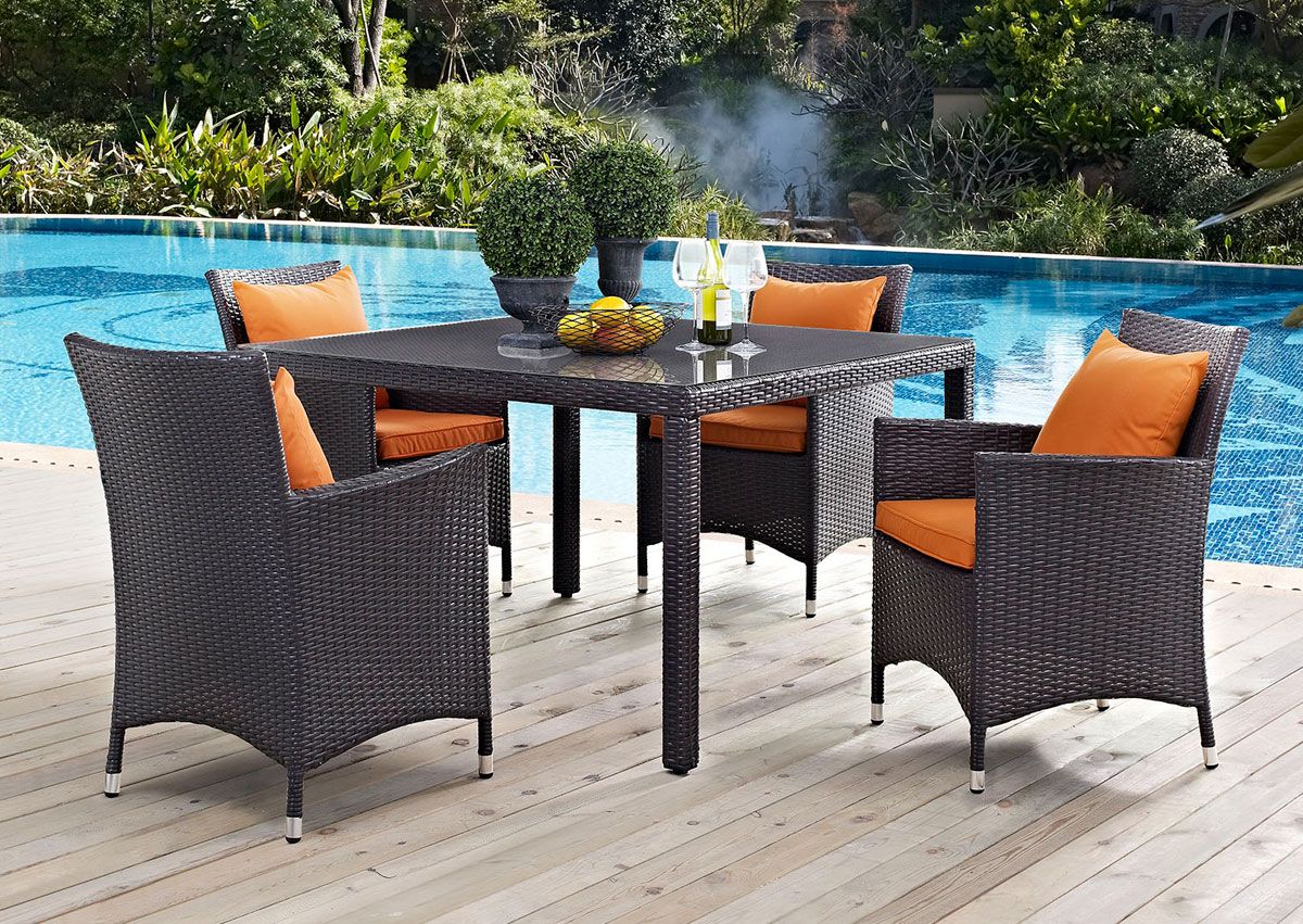 Gomer 5-Piece Patio Dining Table Set