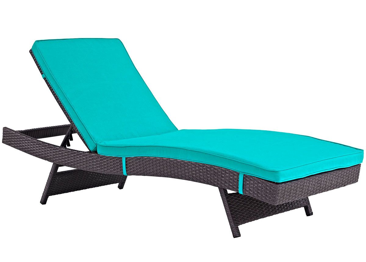 Gomer Turquoise Patio Chaise Lounge