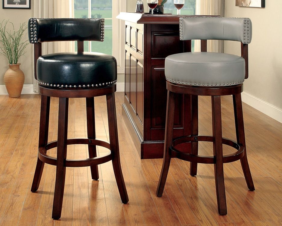 Gracewood Leather Swivel High Chair Set of 2