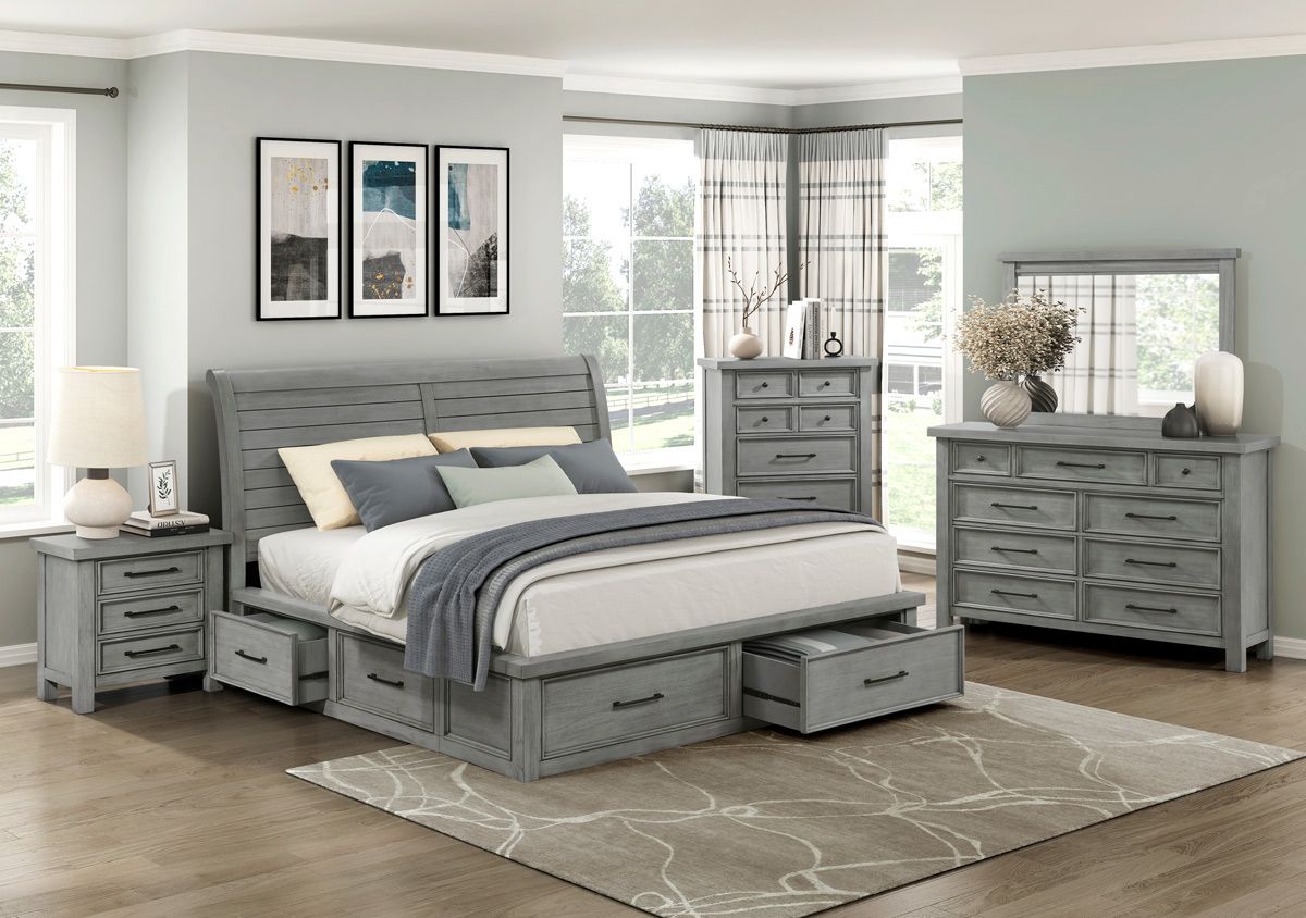 Granada Grey Finish Bedroom Set