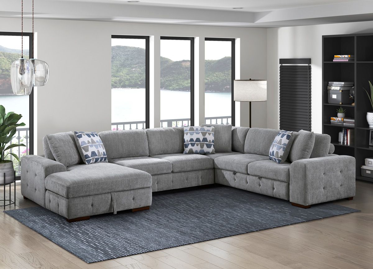 Greyson Sectional Sleeper With Storage