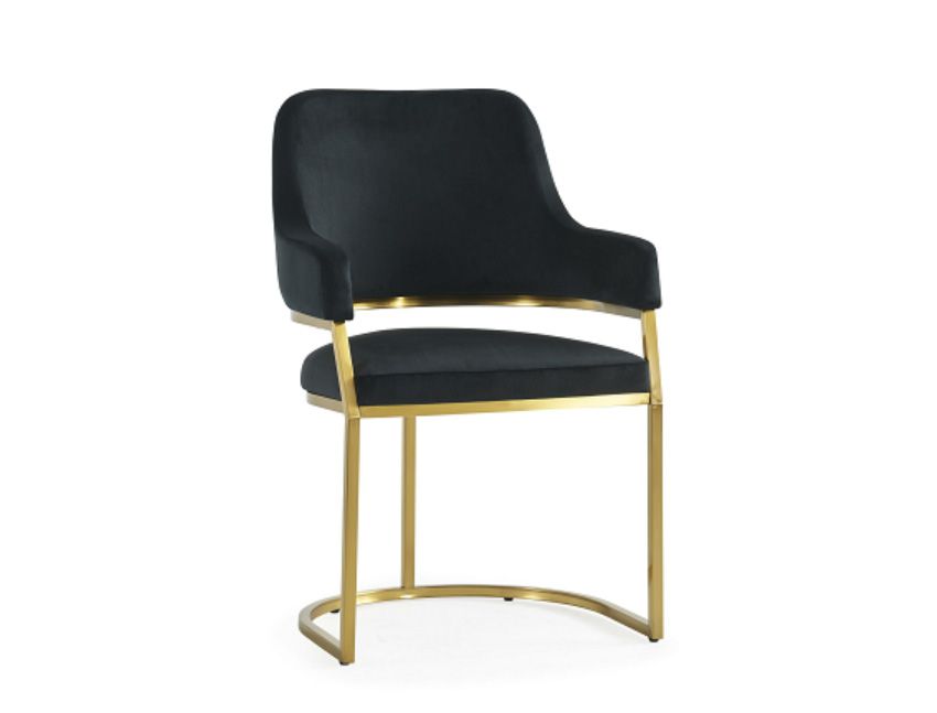 Haley Black Velvet Dining Chair