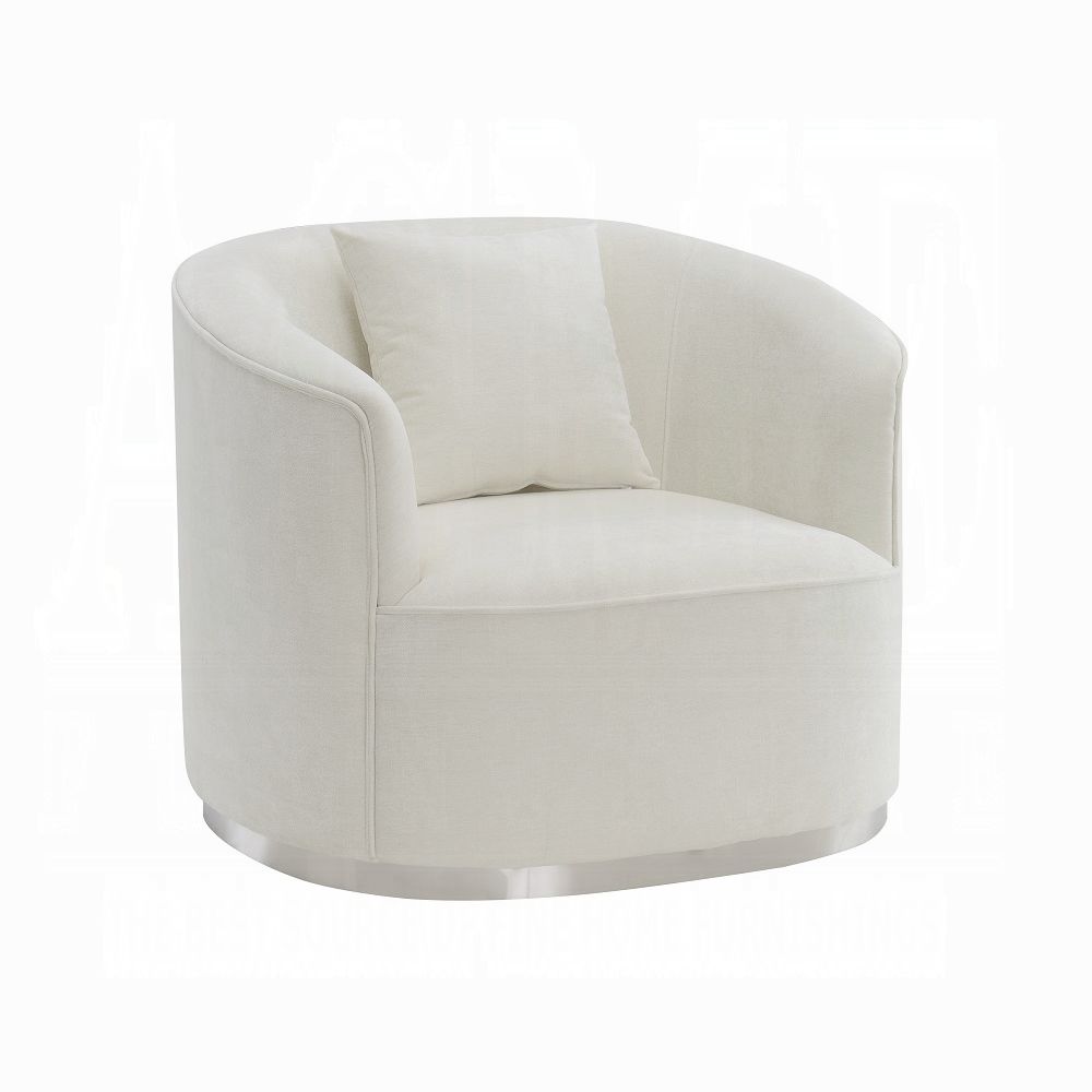 Hallie Beige Chenille Chair