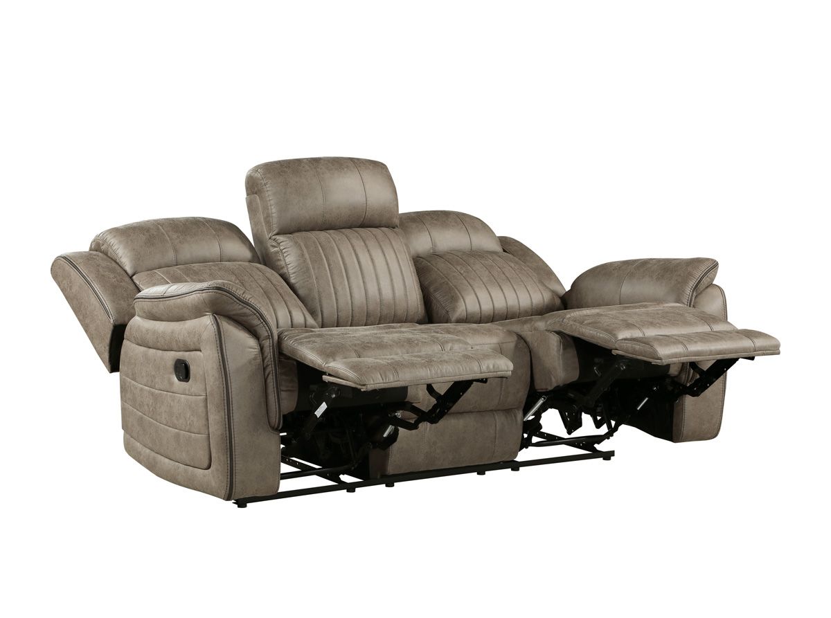 Halmin Sand Microfiber Recliner Sofa