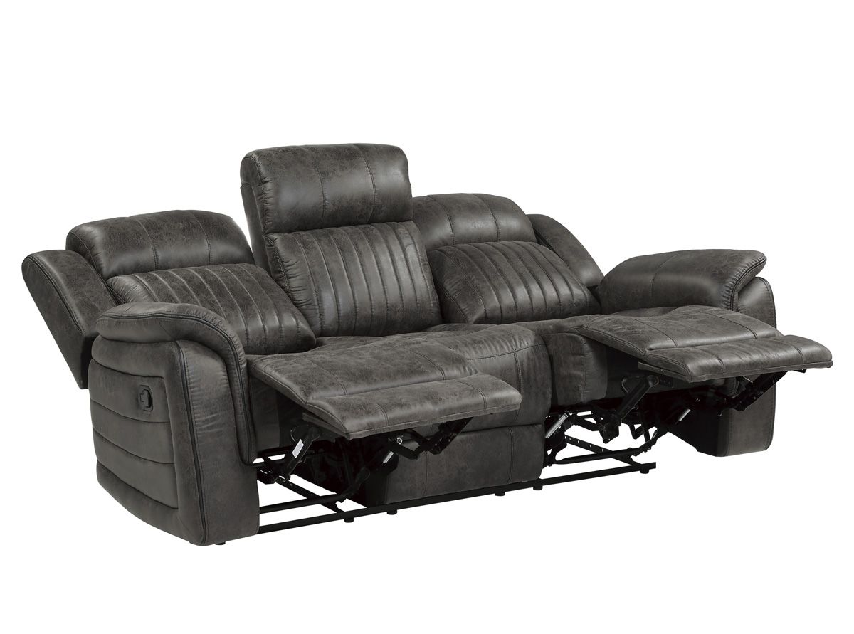 Halmin Polished Microfiber Recliner Sofa