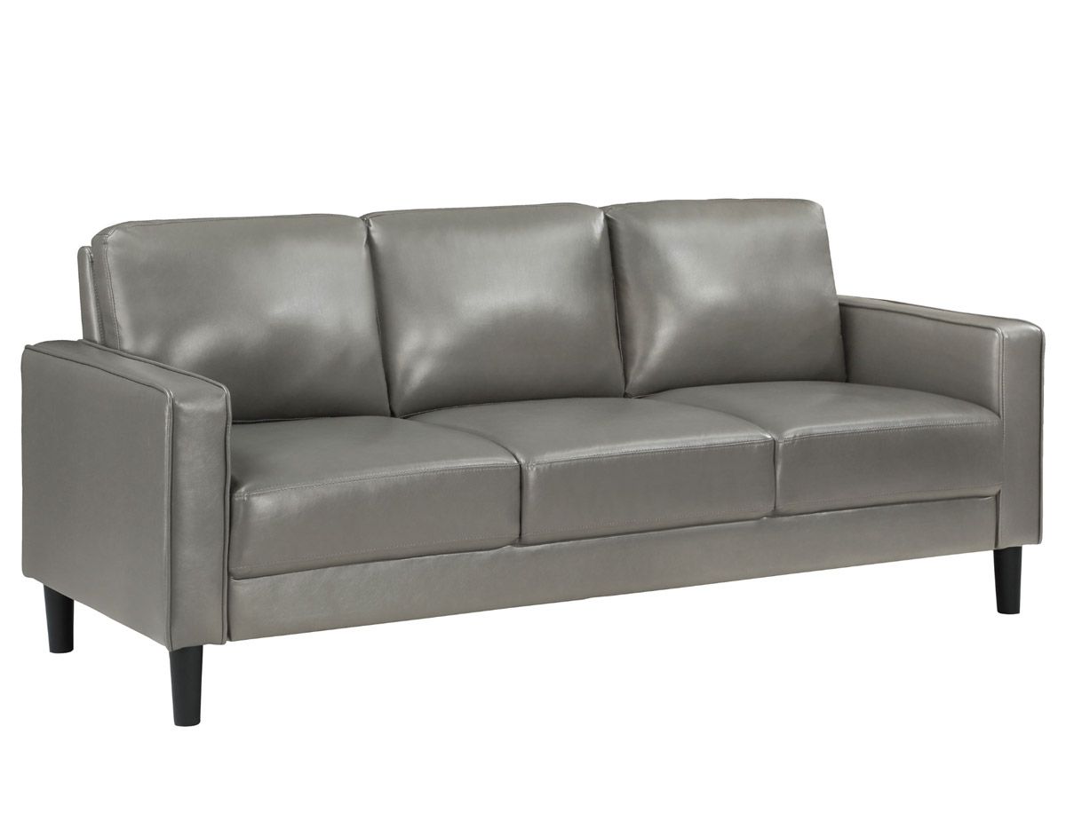 Hartford Grey Leather Sofa