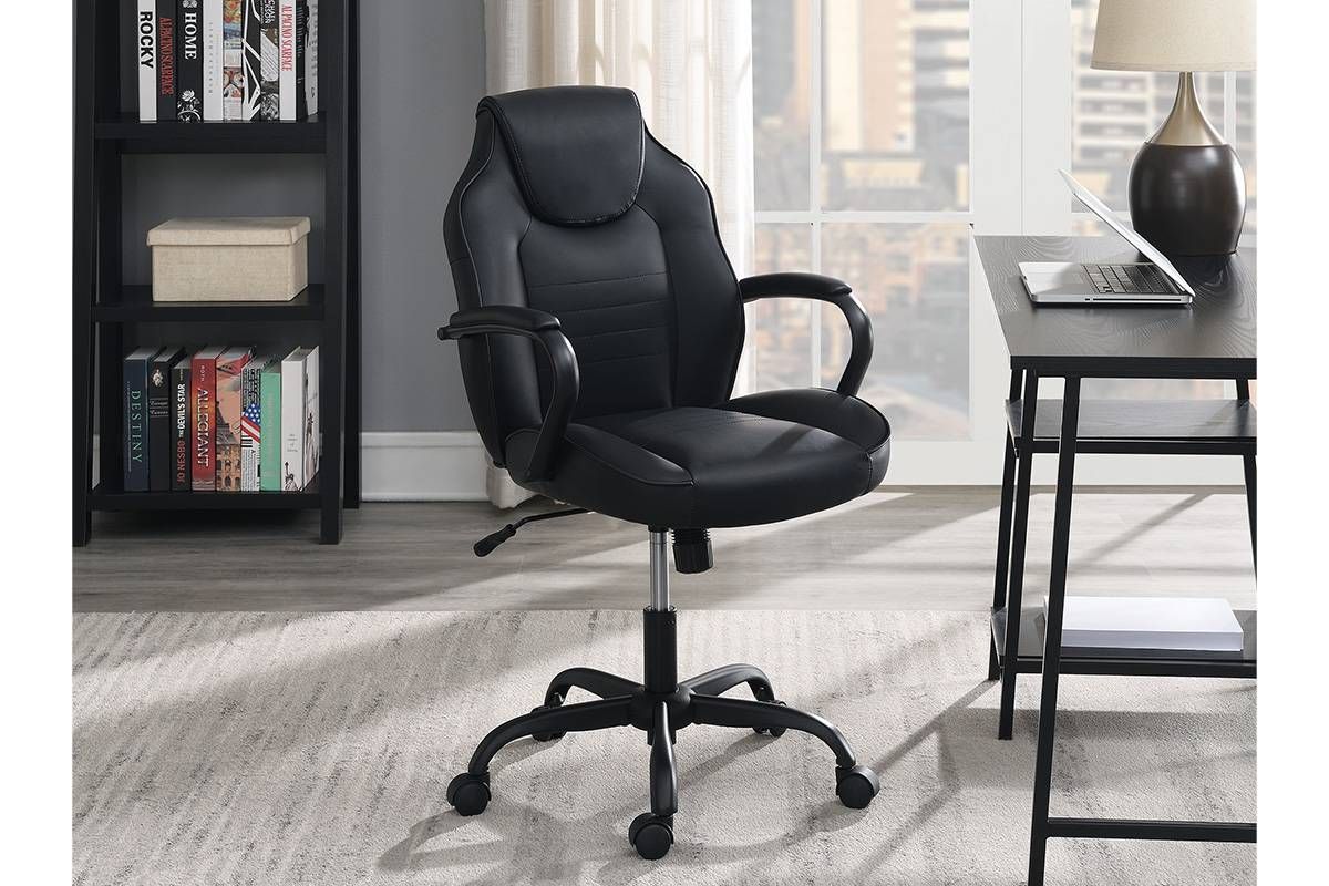 Hazel Black Leather Gaming Chair