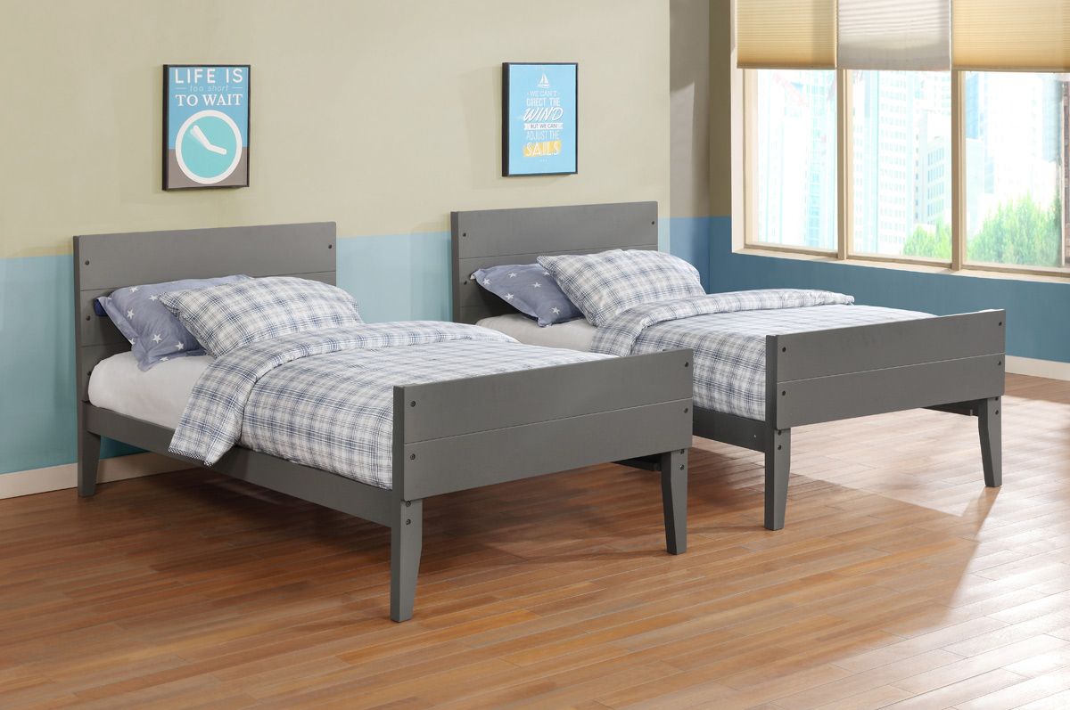 Hendrik Grey Twin Beds