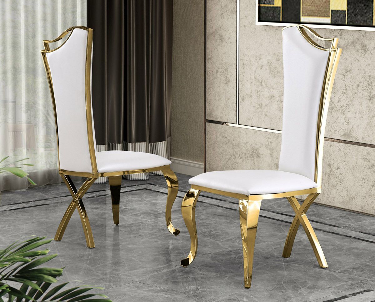 Gold frame dining discount chair