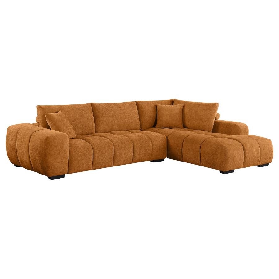 Huckaby Orange Modern Sectional