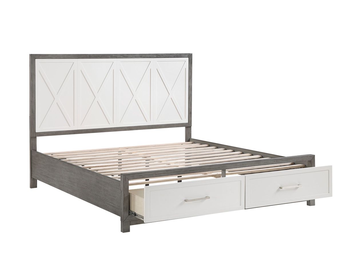 Ilana Two-Tone Bed With Drawers