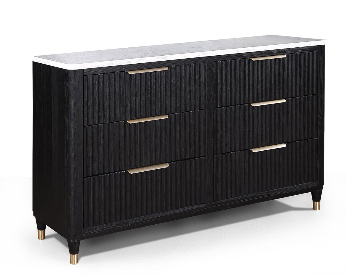 Iness Black Finish Dresser