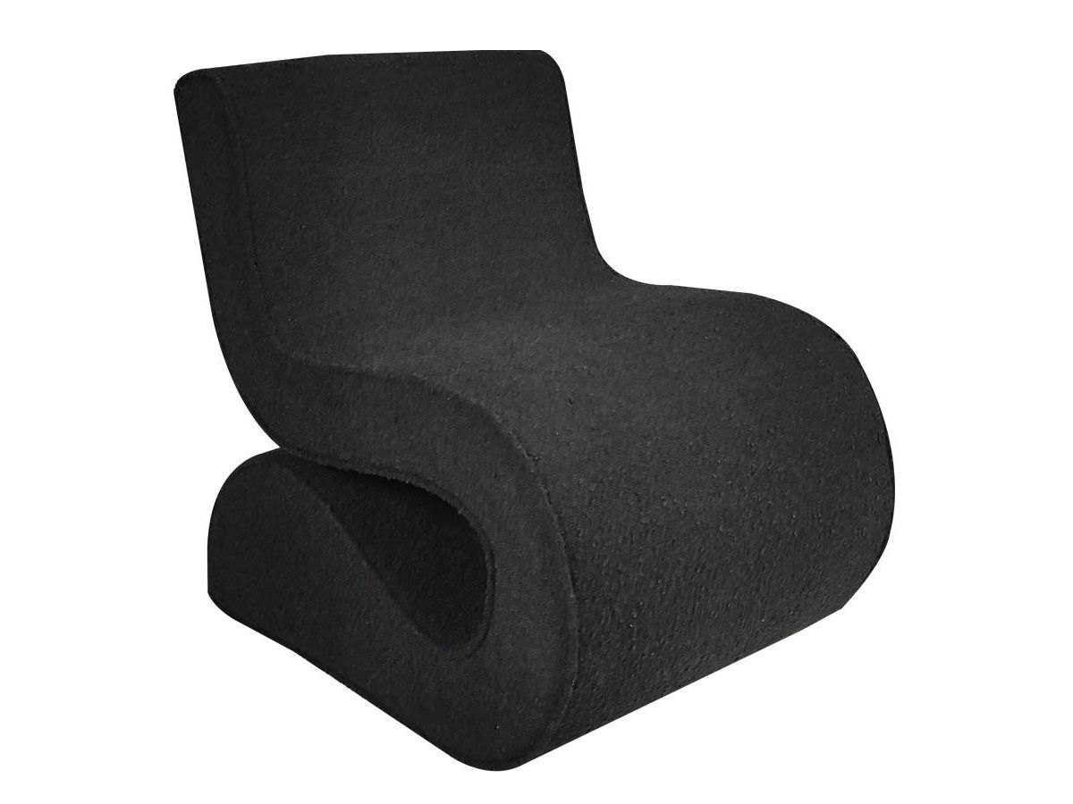 Ivins Modern Accent Chair Charcoal Boucle