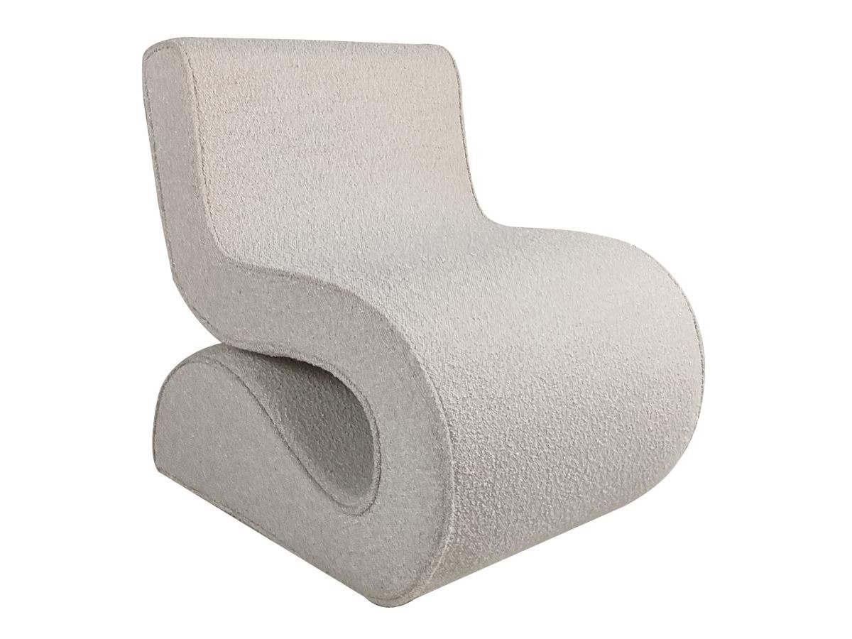 Ivins Modern Accent Chair Cream Boucle