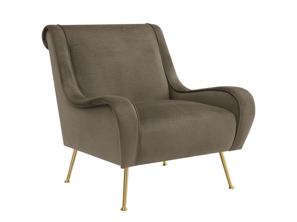 Jade Truffle Velvet Accent Chair