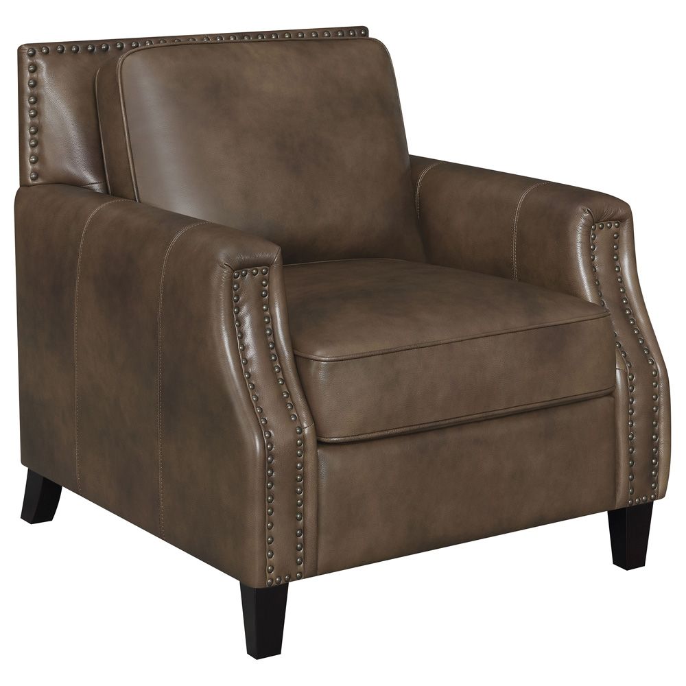 Janet Top Grain Leather Casual Chair