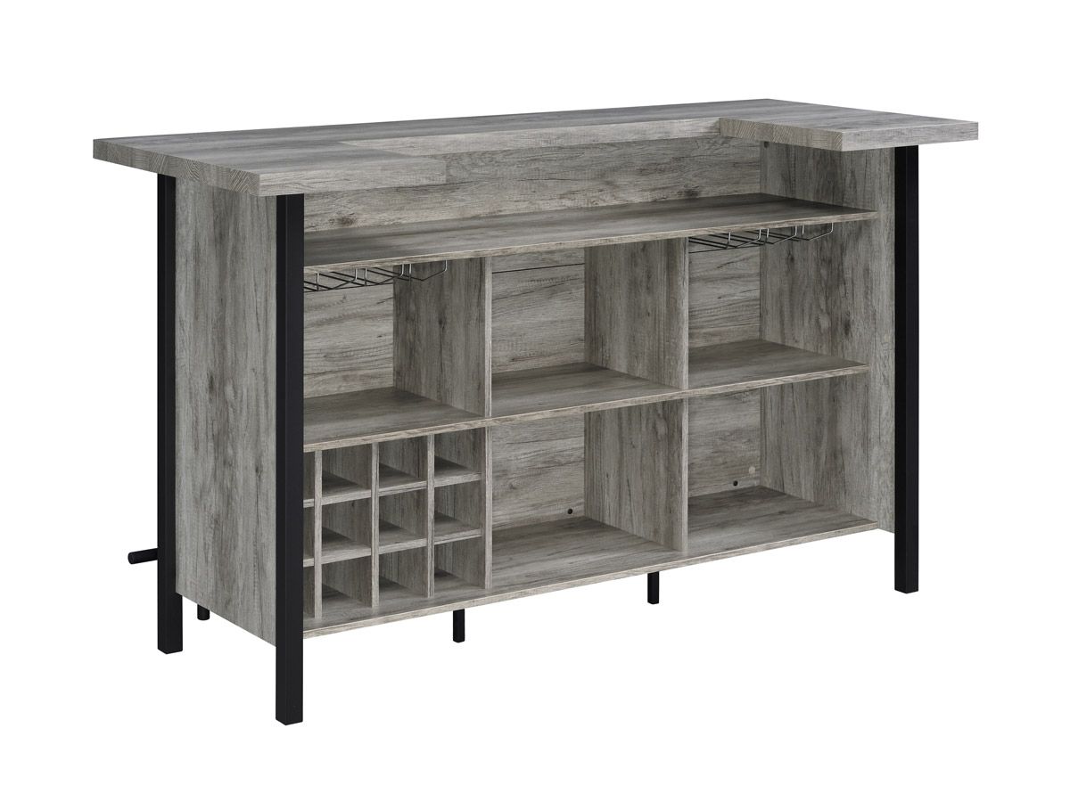 Jayla Rustic Grey Bar Table Back