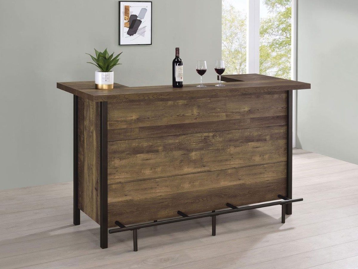 Jayla Rustic Oak Finish Bar Table