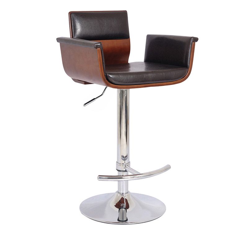 Jeff Bar Stool With Wood Trim